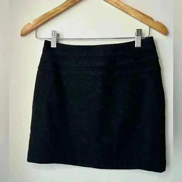 H&M Women’s Black Office Work Stylish Wool Timeless Skirt 4 Small - Picture 3 of 11